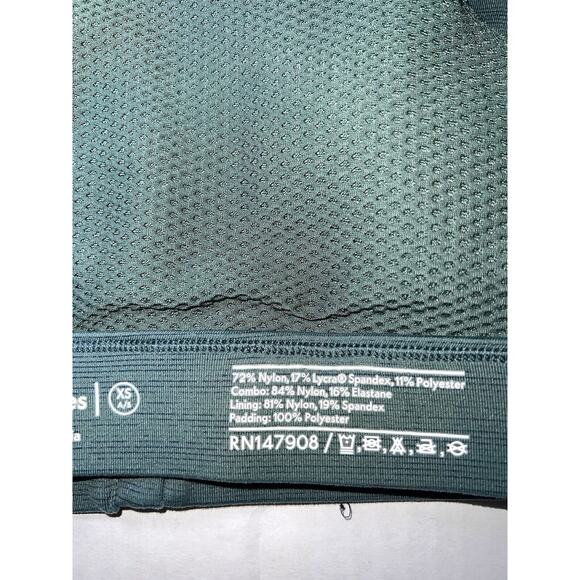 Outdoor Voices SportsBra Size XS Green Tech Sweat Zip Front Workout Yoga Gym EUC - Picture 13 of 13
